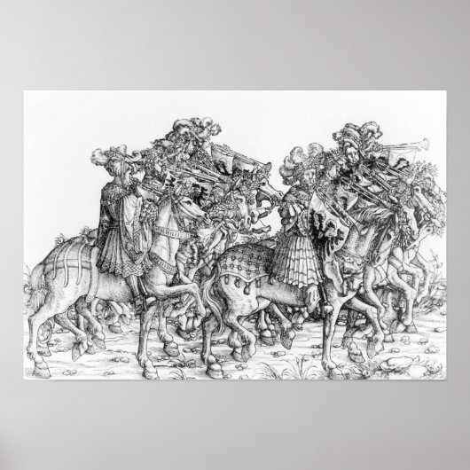 Een groep ingebouwde trompeters poster (Voorkant)