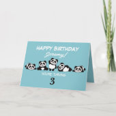 Een groep Panda's gepersonaliseerde verjaardag Kaart (Voorkant)