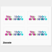 Een groep rijders rechthoekige sticker (Vel)