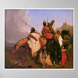 Een groep Sioux van Charles Deas 1845 Poster