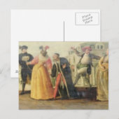 Een groep van Commedia Dell'Arte vóór een Briefkaart (Voorkant / Achterkant)