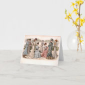 Een groep van de  Mode van de Dames van Edwardian Kaart (Gele Bloem)