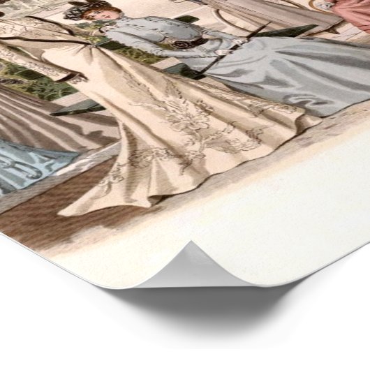 Een groep van de  Mode van de Dames van Edwardian Poster (Hoek)