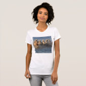 Een groep witte paarden in de Camargue T-shirt (Voorkant volledig)
