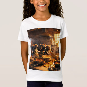 Een groepje van vier cartoons, t-shirt