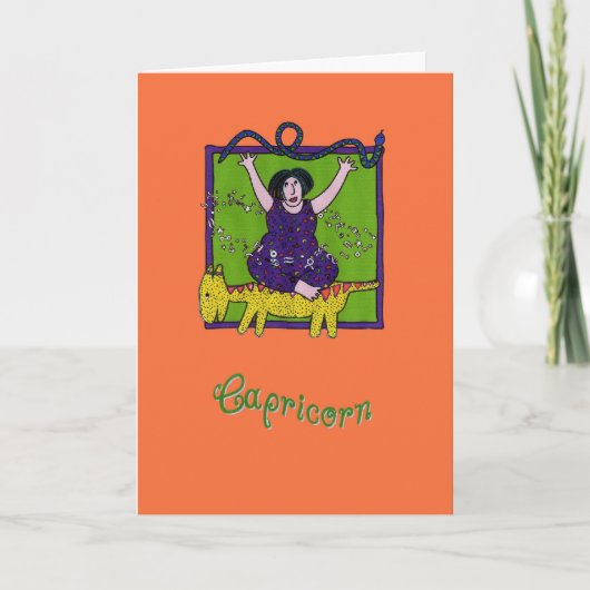 Een groet van Artsy Steenbok Kaart (Voorkant)