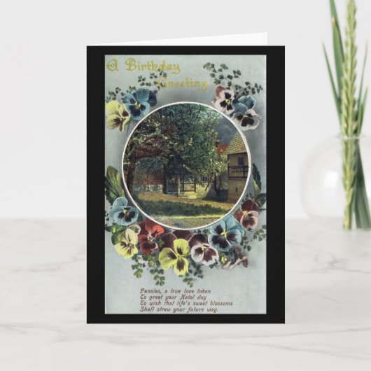 Een groet van de Verjaardag Kaart (Voorkant)