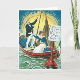 Een groet van het Nieuwjaar Feestdagen Kaart