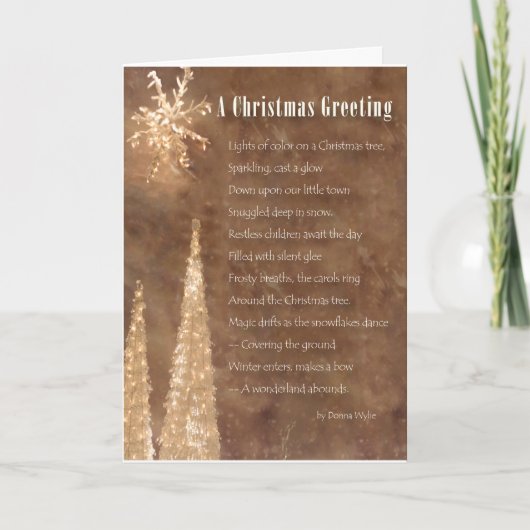 Een groet van Kerstmis Feestdagen Kaart (Voorkant)