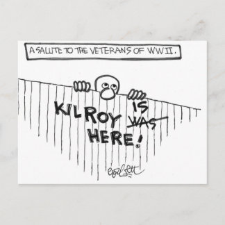 Een groet voor Veteranen van WWII (Kilroy) Briefkaart