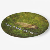 Een grondhog borden papieren bordje (Gekanteld)