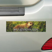 Een grondhog vandaag. Haal morgen een rabiës schot Bumpersticker (Op auto)