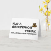 Een grondhog vandaag. Haal morgen een rabiës schot Kaart (Gele Bloem)