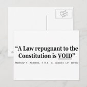 Een grondwet is verboden briefkaart (Voorkant / Achterkant)