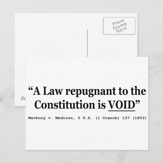 Een grondwet is verboden briefkaart (Voorkant / Achterkant)