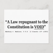 Een grondwet is verboden briefkaart (Voorkant)