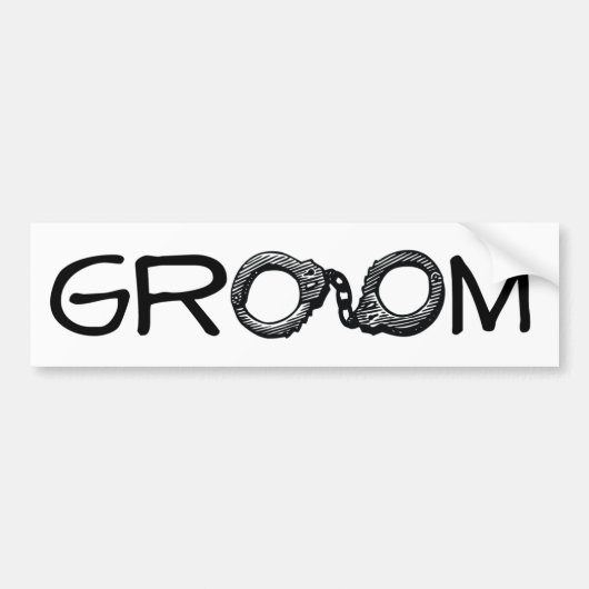 Een Groom's Life Sentence Bumpersticker (Voorkant)
