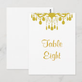 Een groot balzaal tafelnummer (geel) (Voorkant / Achterkant)