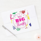 een groot bedankt sturen , enorm personeel dank je vierkante sticker (Envelop)