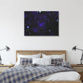 Een groot collectie sterrenstelsels canvas afdruk (Insitu (Slaapkamer))