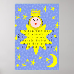 Een groot en wonderbaar teken verscheen aan de hem poster