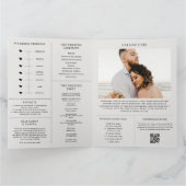 Een groot gevouwen trouwkrant tijdlijn programma (Binnen)