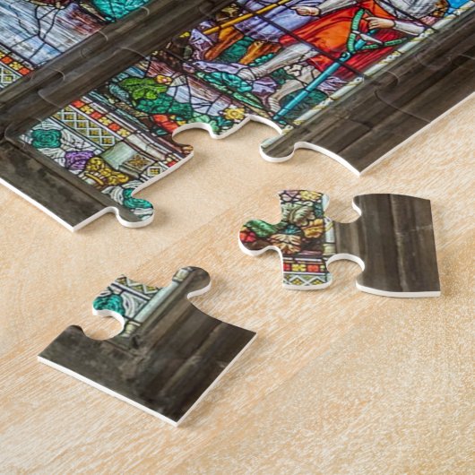 Een groot Glas in lood-venster met puzzle 1014 pc Legpuzzel (Zijkant)