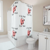 Een groot hart loopt op vier poten - Schattige Pet Douchegordijn (In situ)