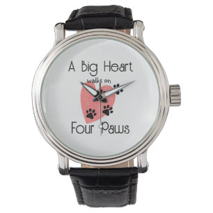 Een groot hart loopt op vier poten - Schattige Pet Horloge