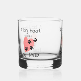 Een groot hart loopt op vier poten - Schattige Pet Whisky Glas