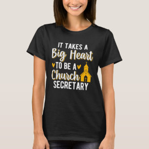 Een groot hart om een kerksecretaris kerkgeheim te t-shirt
