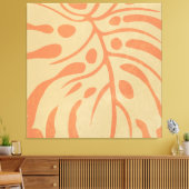 Eén groot monstera canvas afdruk (Insitu (Woonkamer))