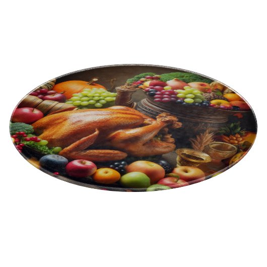 Een groot oogstfeest snijplank (Hoek)