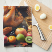 Een groot oogstfeest theedoek (Quarter Fold)