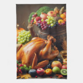 Een groot oogstfeest theedoek (Verticaal)