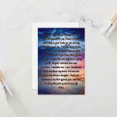 Een groot pad geplakt door gebed Wenskaart Kaart (Voorkant / Achterkant in situ)