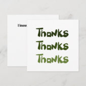 Een groot plezier Bedankt wenskaart (Voorkant / Achterkant)