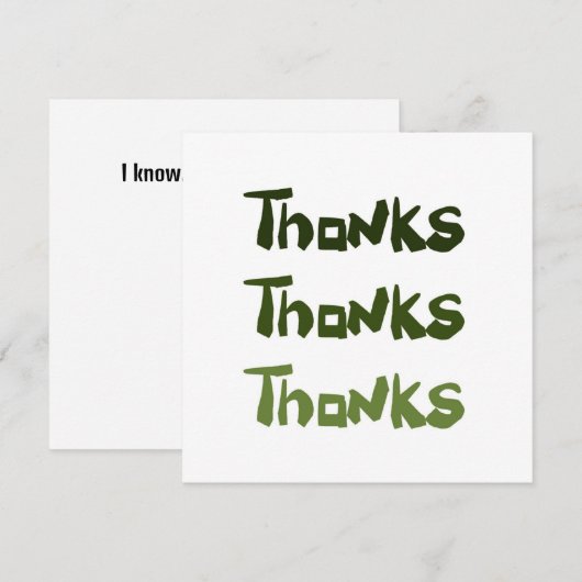 Een groot plezier Bedankt wenskaart (Voorkant / Achterkant)