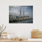 Een groot schip in de haven van Halifax fine art p Poster (Keuken)