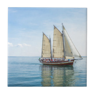 Een groot schip tegeltje
