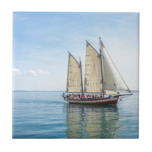 Een groot schip tegeltje (Voorkant)