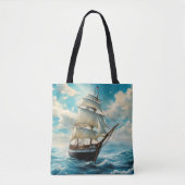 Een groot schip tote bag (Voorkant)