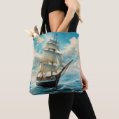 Een groot schip tote bag (Dichtbij)