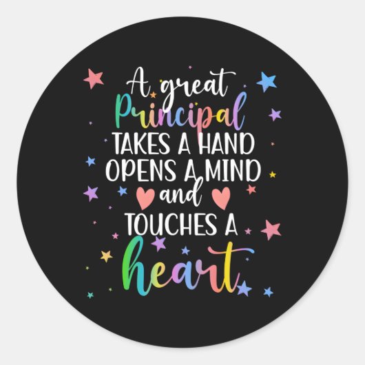 Een groot schoolhoofd beste schoolhoofden ronde sticker (Voorkant)