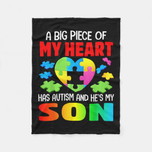 Een groot stuk van mijn hart heeft autisme en heef fleece deken