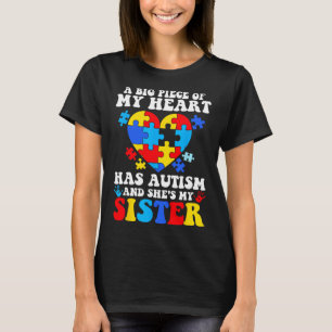Een groot stuk van mijn hart heeft autisme en het  t-shirt