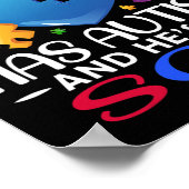 Een groot stuk van mijn hart heeft autisme en hij  poster (Hoek)