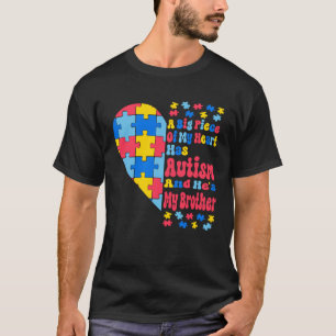 Een groot stuk van mijn hart heeft autisme en hij t-shirt