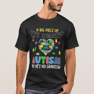 Een groot stuk van mijn hart heeft autisme en hij  t-shirt