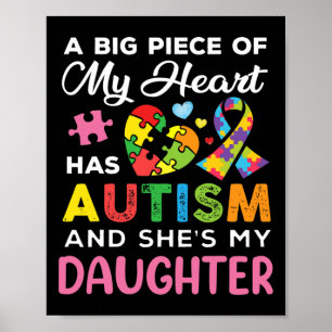 Een groot stuk van mijn hart heeft autisme en ze i poster